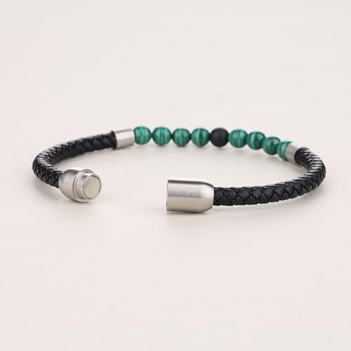 Pulsera de Cuero Genuine con Piedras para Hombre miniatura 5