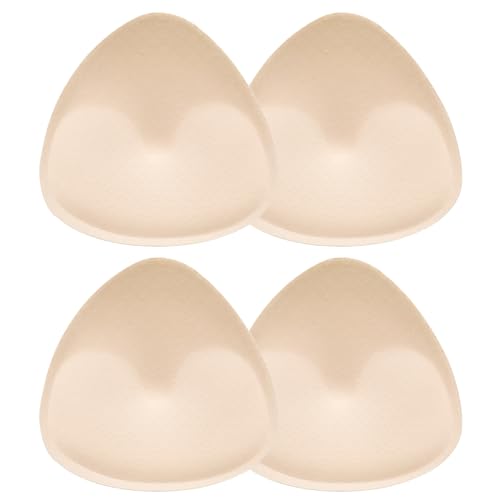 Sibba 2Paar BH-Einlagen Einsätze BH Insert Pads Push up Bra Dreieckige BH Polsterung Einlagen Wiederverwendbar Atmungsaktive Herausnehmbare Brustvergrößerer für Sport BH Bikini Tops Bademode Hautfarbe