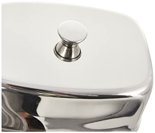 IBILI Butter Dish with Lid of Stainless Steel, Silver, 20 x 13 x 8 cm - immagine 4