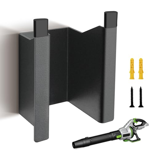 BELIEFLUO Metal Leaf Blower Wall Mount Holder Compatible with EGO 765 CFM Power+ LB7654 & LB7650 Heavy Duty Leaf Blower Hanger with Protective Cover Garage Wall Storage Bracket Mount with Screws