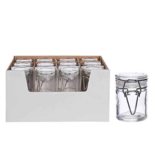 Wedestock Lot de 24 Mini Pots déco de Table cylindriques avec Fermoir hermétique (h) 6,1x(d) 4,5cm Cover