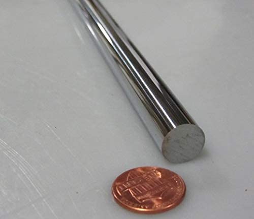 Chrome Plated 1045 Carbon Steel Shaft .500" (1/2") Diameter x 12" Long 1 pc