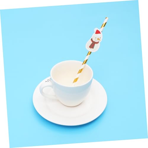 Baluue set de 30 pitillos de papel navideños desechables miniatura 4