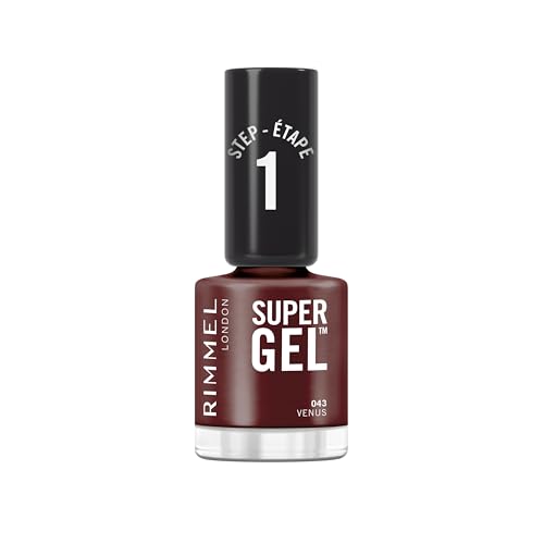 Rimmel London Smalto Unghie Super Gel - Nail Polish Effetto Gel a Lunga Durata - 043 Venus - 12 ml