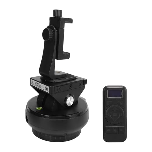 Generic Cabezal de Trípode Panorámico Motorizado, Rotación Inalámbrica de 360° con Control Remoto 2.4G para Cámara de Teléfono Móvil DSLR Sin Espejo, Inclinación Panorámica Ajustable de