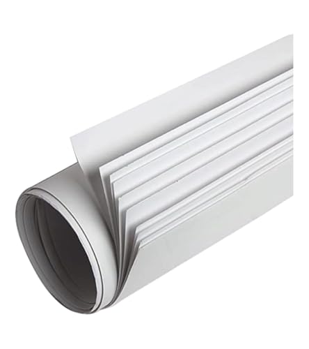 Image of SEJASCOLLECTIONS | Pack of 15 | White, A1, Big /Full Size, Plain, Smooth White Chart Paper, Used in Art and Craft, Projects, Posters etc. Plain /Unrulled, Size: 70x56 Centimeters, 180 GSM Thickness.