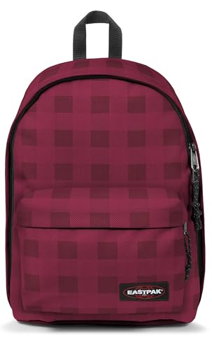 Image of EASTPAK 27L Out Of Office - 14 Inch Laptop Backpack, Checker Wine Burgundy