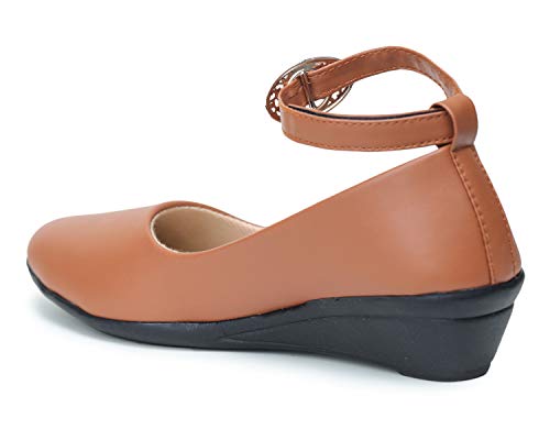 Image of TRASE Women's Ballet Flats | Faux Leather, Trendy, Wedge Bellies for Girls | Casual & Formal Wear