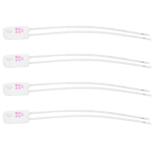 4Pcs Ceramic Thermal Fuse,250V 15A 125℃ Thermal Fuse Cutoffs Thermal Fuse,Square Temperature Protection Electricity Circuit Accessories