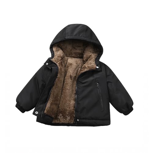 DINGDONG'S CLOSET Youth Kid Tollder Boy Girl Winter Coats Hooded Puffer Jacket Parka Fleece Snow Outwear3