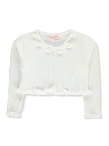Pink Butterfly Girls' Flower and Pearl Knit Shrug