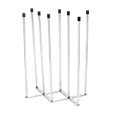 Genérico Estante para Botellas,Soporte de Drenaje para Tazas Plegable de Acero Inoxidable con 8 Postes - Secador de Biberones Vertical,para Vasos De Decantador De Vino Y Utensilios De Cocina