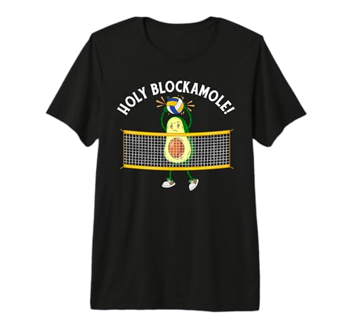 Holy Blockamole Volleyball Cute Funny Avocado Men Women Gift Premium T-Shirt