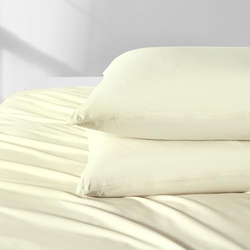 Image of 2 Pack Microfiber Zipper Pillowcases, Soft Comfortable Not Shrink Beige Pillow Case, Standard Pillow Cases Set of 2 (20x26 Inches)
