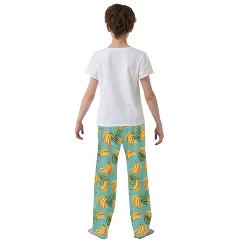 Banana Subtropical Fruit Pajama Pants Long Sleep Pant Pajama Bottoms Elastic Waist with Pockets