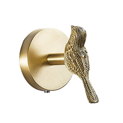 Asuinxurr Gancho de latón dorado para animales, latón macizo, gancho para puerta, gancho para baño, toallero()