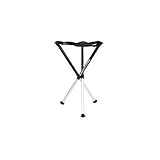 Walkstool - Comfort Model - Black and Silver - 3 Legged Folding Stool in Aluminium - Height 18' to 30' - Maximum Load 440 to 550 Lbs - Made in Sweden