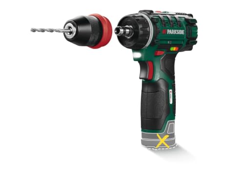 Parkside Akku-Bohrschrauber PBSA 12 X12V, Spindelarretierung, LED, im Koffer (ohne Ladegerät und Akku) – Ansicht 2
