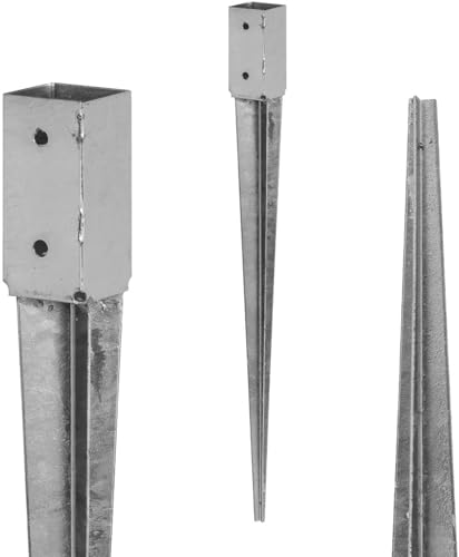 I picchetti sono zincati a caldo per la migliore forma di resistenza alla ruggine. Realizzato in acciaio spesso 2 mm.