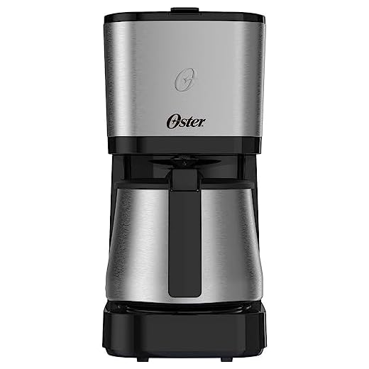 Cafeteira Oster com Jarra Inox, 1,2L, Preta/Inox, 110V, 750W, OCAF650