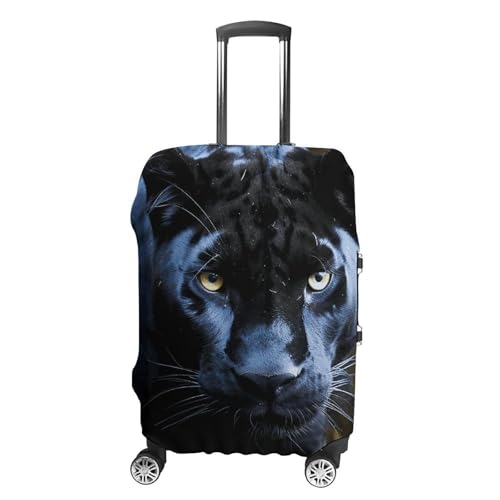 Carry on Luggage Cover Panther With Blue Eyes Suitcase Covers for Luggages Tsa Approved Travel Luggage Sleeve Protector Elastic Suitcase Protector Anti-Scratch Washable Fits 19-30 Inch Case -XL