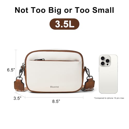 Image of Bluome Small Crossbody Purse for Women, Multi Pocket Travel Purses Crossbody Bag Shoulder Handbags with Adjustable Strap