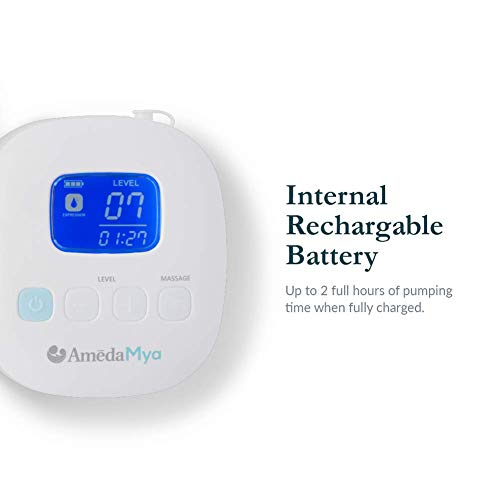 Ameda MYA Portable Hospital Strength Breast Pump with 24mm Flanges, Wide-Neck Storage Bottles, and Rechargeable Battery (Small) - Thumbnail 6