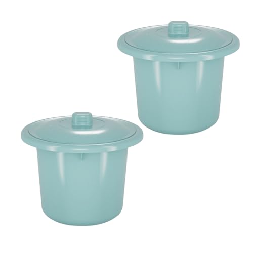 Toyvian Orinal Portátil para Adultos Tapa, 2 Piezas, Plástico Engrosado, Escupidera para Uso Doméstico y Nocturno, Recipiente Higiénico para Cama, Cómodo y Práctico Baño Color Aleatorio