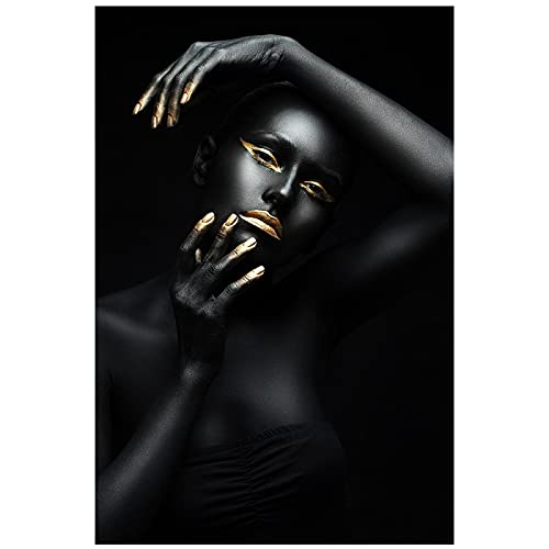 Art africain femme peinture sur toile 60x80cm sans cadre décoration salon