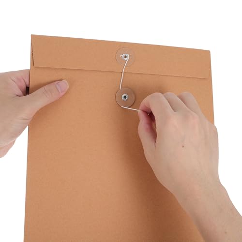 Sobres portadocumentos de papel kraft tamaño carta de gran capacidad para archivo de oficina 4
