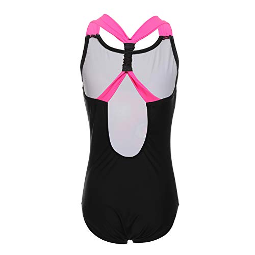 Dayu Girls Race Back Bathing Suits One Piece Swimsuit Animal Print Swimwear, Size 4-143