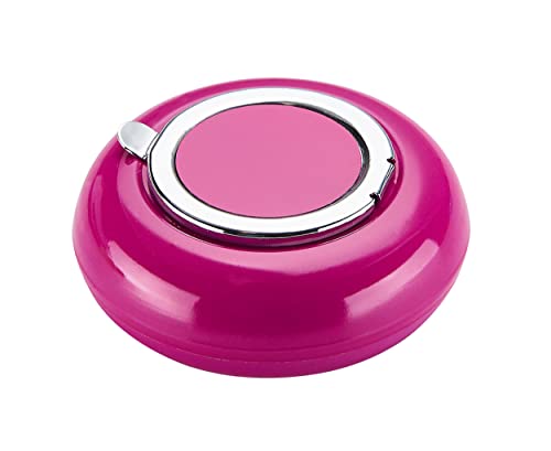 CHAMP Taschen ASCHENBECHER Ø6,2cm mit Deckel aus Metall rund Mini Taschenaschenbecher Reiseaschenbecher Reise Outdoor 4-Varianten 24 (Pink) Cover