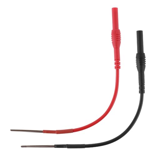 Image of 2 PCS Spoon Back Probe, Silicon Flexible Test Back Probe Pins Bendable Spoon Multimeter Test Extention Power Probes Compatible with 4mm Banana Plug for Wire Piercing Car Repairing Electrical Testing
