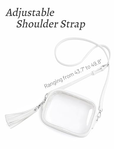 Image of Yarnic Clear Bag Stadium Approved, PVC Transparent Crossbody Purse Small Clear Crossbody Bag with Adjustable Shoulder Strap