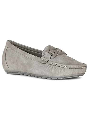 Womens CATHINA Grey Moccassins Ballerina - 4 UK (B0C6FTPF93) Amazon Price History, Amazon Price Tracker