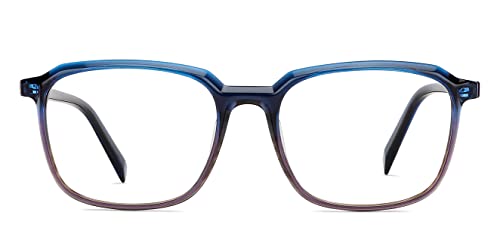 Image of John Jacobs Blu Cut & Antiglare Zero Power Computer Eyeglasses | Full Rim Square Shape | For Men & Women | Medium | JJ E13791