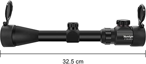 Bestsight 3-9X40 Rifle Scope,Red & Green Illumination System,Rangefinder Reticle Riflescope For Hunting With 20Mm&11Mm Rings Duplex #TOP3