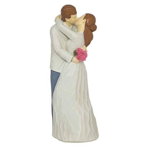 FIDFDID Figura de Pareja Romántica de Resina, Estatua del Amor para Aniversario, Boda y San Valentín