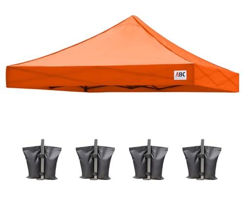 Image of ABCCANOPY Replacement Canopy Top for Pop Up Canopy Tent 10x10 Orange