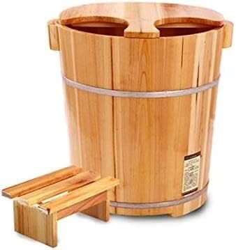 Scpantkend Feet Soaking Tub, Solid Wood Foot Tub, Foot Spa Machine Feet Soaking Tub, Soothe Relax Tired Feet (Color : C)