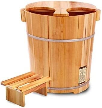 Scpantkend Feet Soaking Tub, Solid Wood Foot Tub, Foot Spa Machine Feet Soaking Tub, Soothe Relax Tired Feet (Color : C) #TOP2