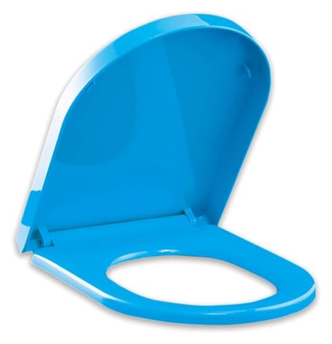 Siège de toilette en polypropylène bleu pour moderniser et apaiser l'ambiance des WC