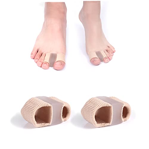 AIEX 2 piezas Separadores de Dedos de Juanetes para Dedos Superpuestos, Separadores de Dedos de Gel con 2 Bucles, Separadores de Dedos de los Pies Corrector de Juanetes para Mujeres y Hombres