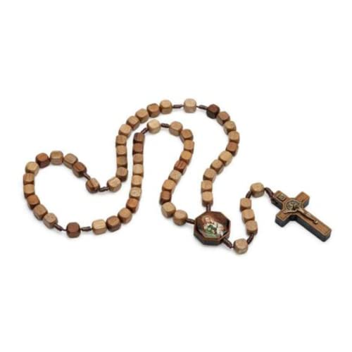 Terço Imbuia Quadrado 10mm São José