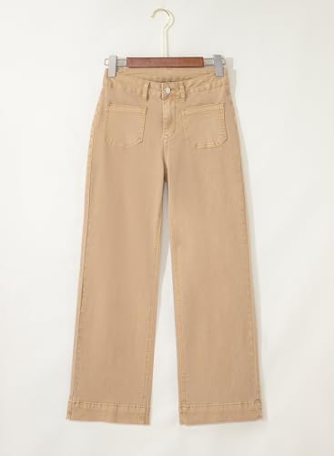 Image of Astylish Women's Wide Leg Jeans High Waisted Denim Pants