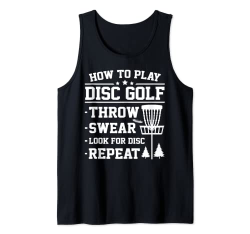Mens Funny Frisbee Disc Golf Tee Gifts For Disc Golfers Frolf Tank Top