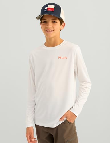 Image of HUK Kids Pursuit Pattern Long Sleeve Shirt, Fishing Shirt for Kids