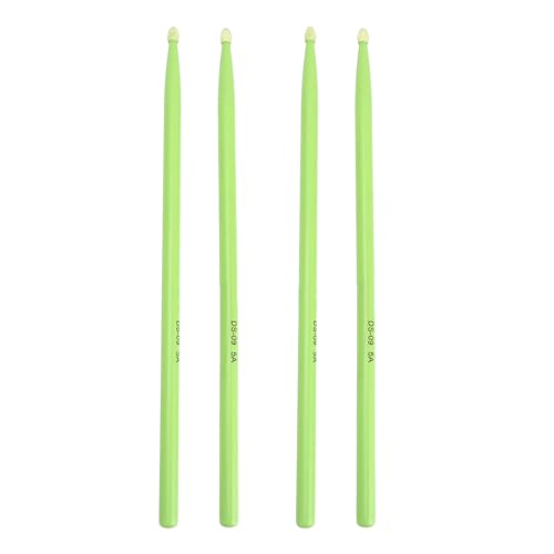 2 pares de baquetas verdes de madera 5A DS-09 miniatura 1