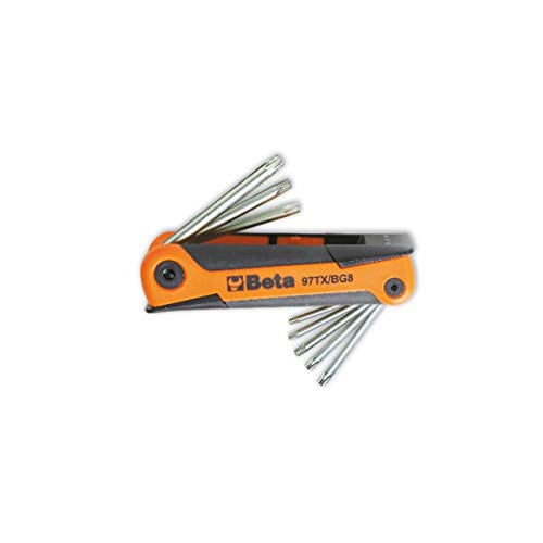 Peso: 250 grammi Beta 97TX/BG8 - Serie di 7 chiavi maschio per viti con impronta Torx