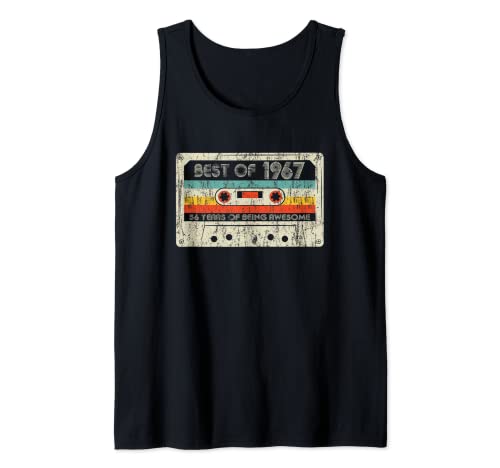 Best Of 1967 56th Birthday Retro Cassette Tape 56 Years Old Camiseta sin Mangas